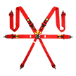 MOMO Corsa Harness 6pt 3x3x2 Red Clip in, Cam Lock FIA Expires 2029 - M060303RD-29
