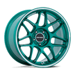 Motegi MR158 Tsubaki 18x10.5 5x120 HOK-GRN MCH - MR158ED18055225
