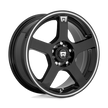 Motegi MR116 FS5 17x7 5x105/5x114.3 G-BLK MACH - MR11677024340
