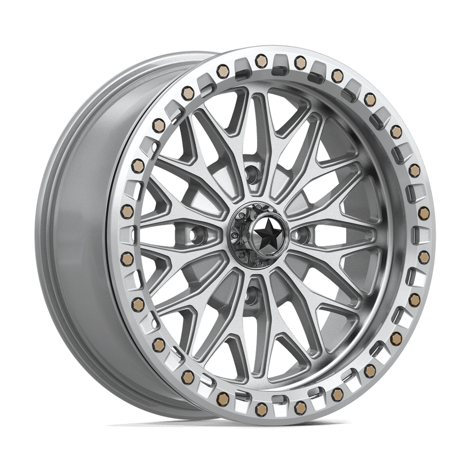 MSA Offroad Wheels MA53 Bolo UTV Beadlock 18x7 4x156 G-SLV-MCH - MA053SD18704410