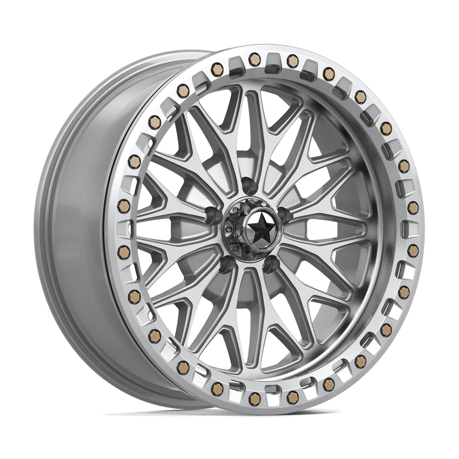 MSA Offroad Wheels MA53 Bolo UTV Beadlock 18x7 5x114.3 G-SLV-MCH - MA053SD18701210