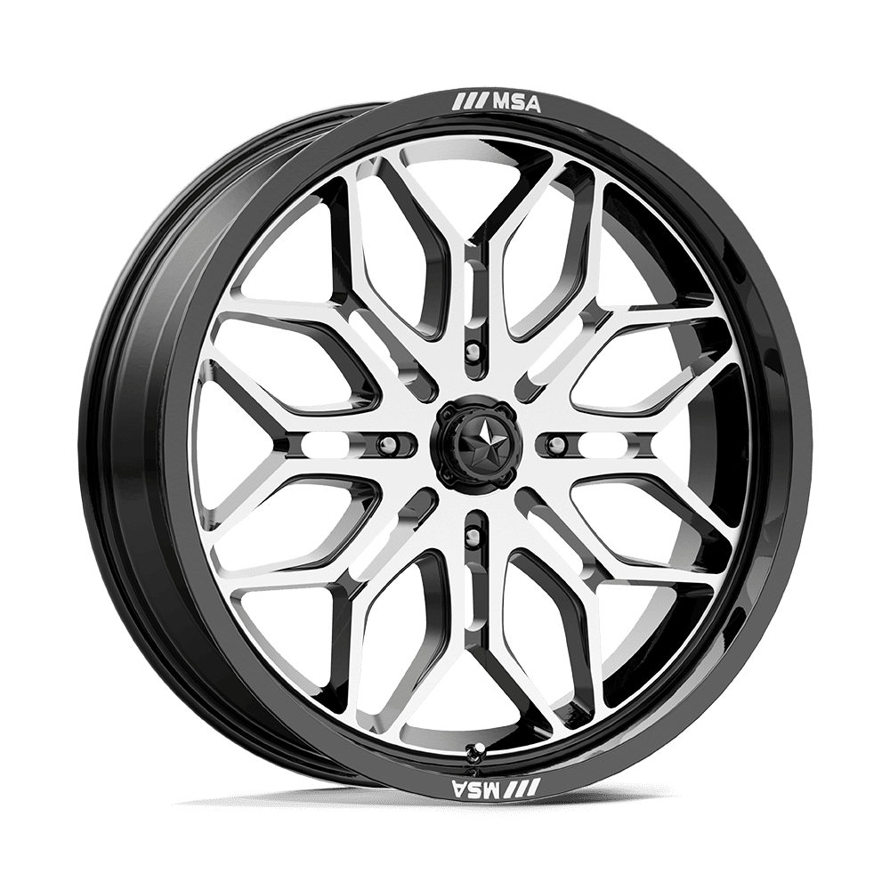 MSA Offroad Wheels M47 Sniper UTV 20x7 4x156 G-BLK-MACH - MA047BD20704410