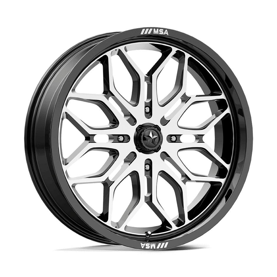 MSA Offroad Wheels M47 Sniper UTV 20x7 4x156 G-BLK-MACH - MA047BD20704410