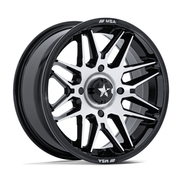 MSA Offroad Wheels M52 Radar UTV 14x7 4x137 G-BLK-MCH-FC - MA052BD14704847N