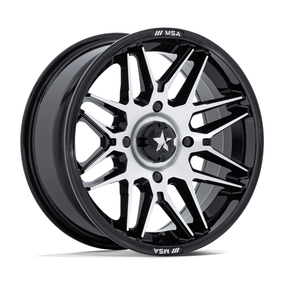 MSA Offroad Wheels M52 Radar UTV 16x7 4x110 G-BLK-MCH-FC - MA052BD16704010