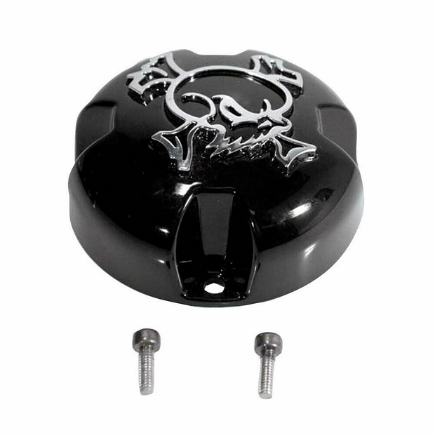 SKULL BOLTON CAP CHR SKULL - GLSS BLK - MSA-SKULL