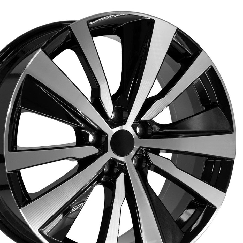 OE Wheels 19" Replica NS29 fits Nissan Altima 19x8 Black Machined - NS29-19080-5450-55MB