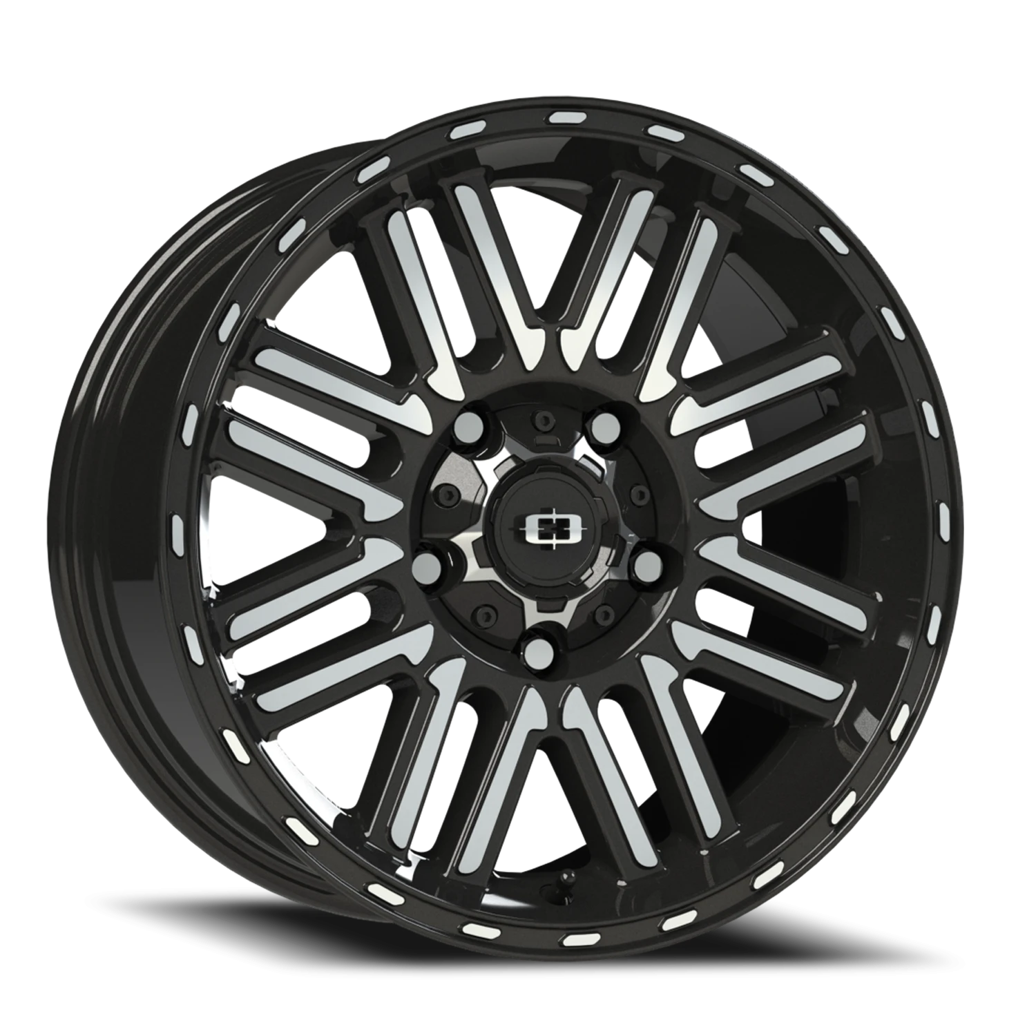 Vision Nexus 16x8 5x127 0mm Gloss Black Machined Face : 348-6873GBMF0