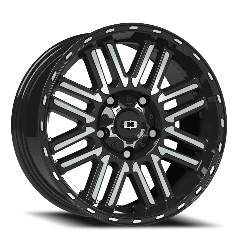 Vision Nexus 16x8 5x127 0mm Gloss Black Machined Face : 348-6873GBMF0
