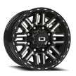 Vision Nexus 16x8 8x170 0mm Gloss Black Machined Face : 348-6870GBMF0