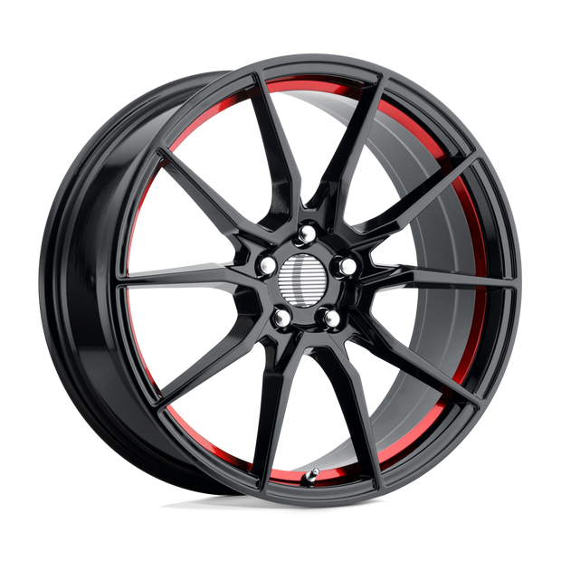 Performance Replicas PR193 20x9 5x114.3 G-BLK RED MACH - 193RS-296530