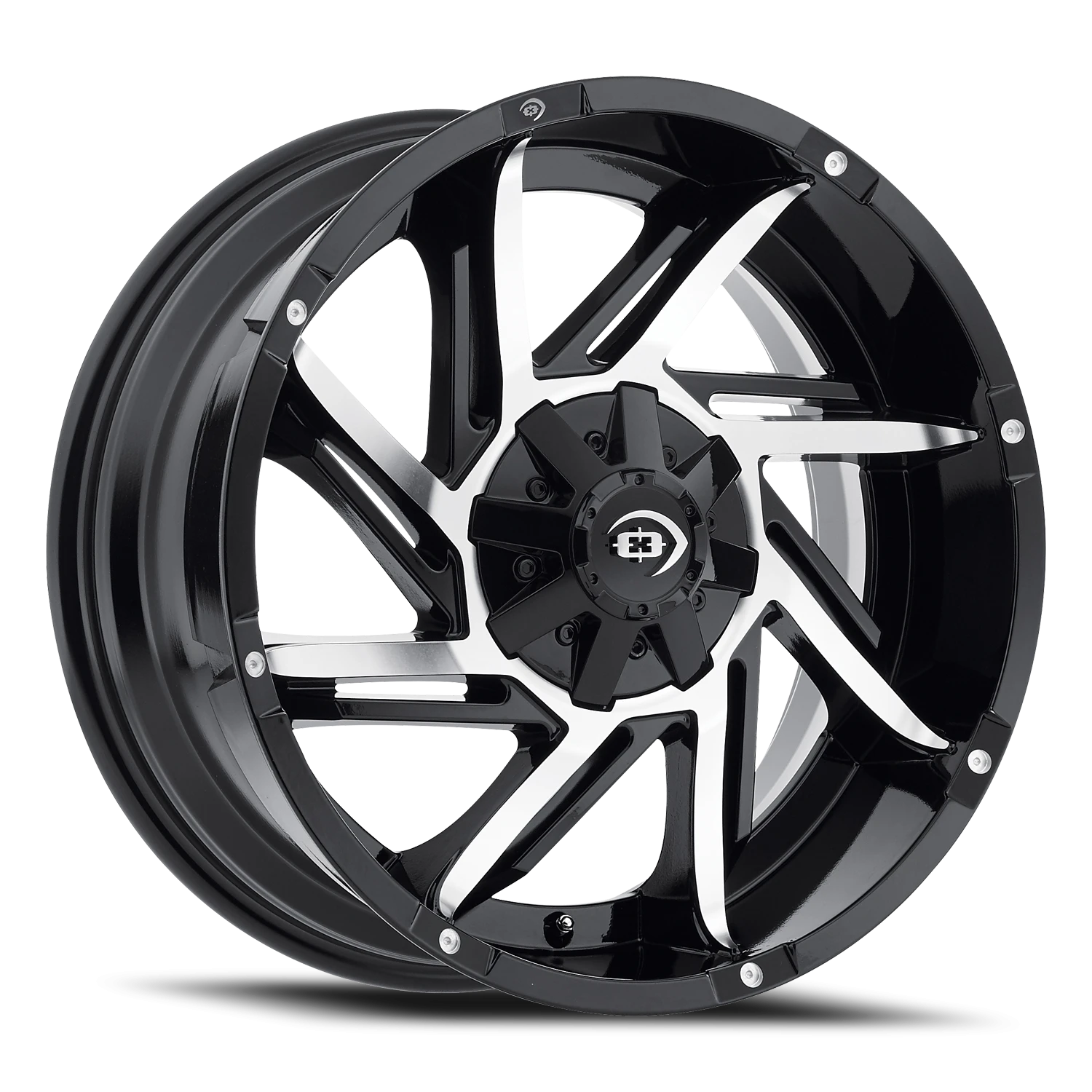 Vision Prowler 17x9 5x139.7 12mm Gloss Black Machined Face : 422-7985GBMF12