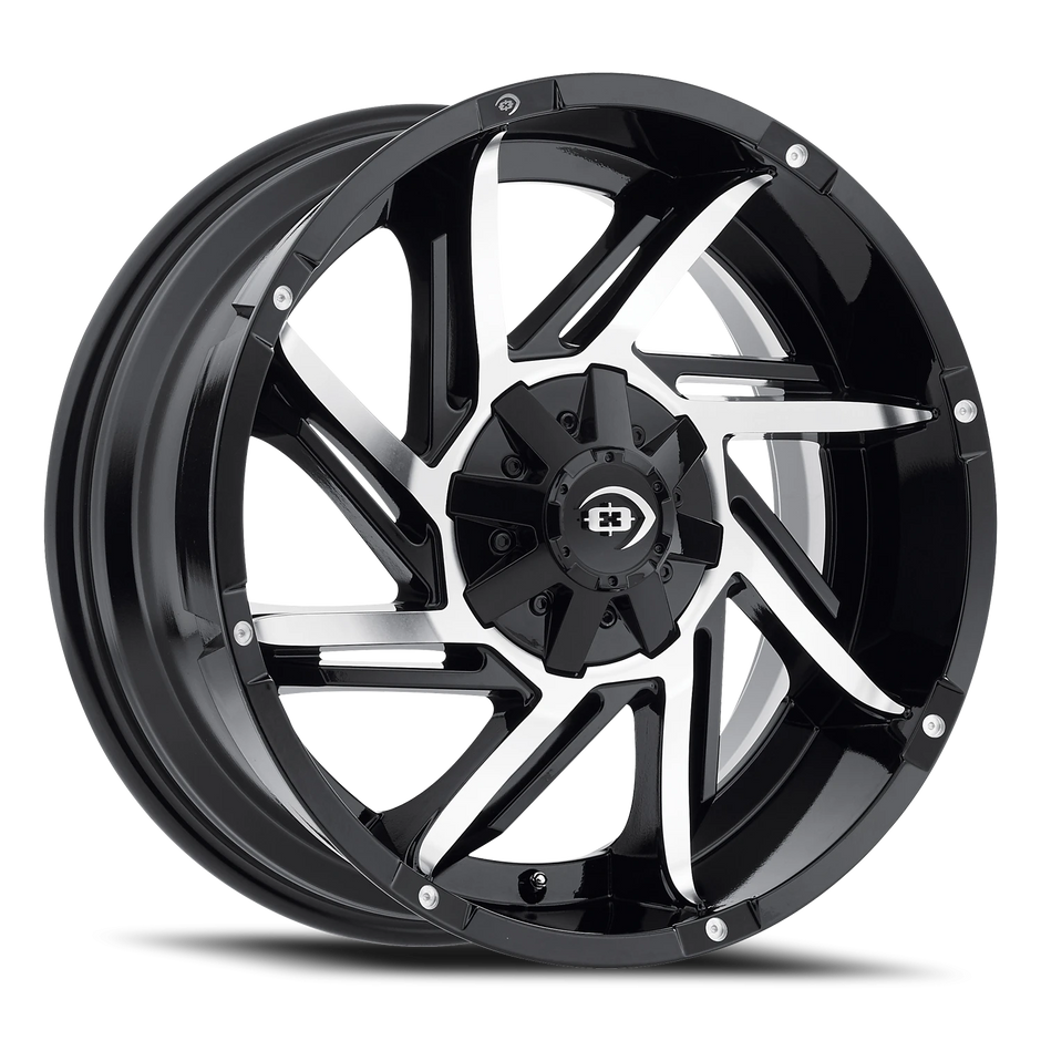 Vision Prowler 17x9 5x139.7 12mm Gloss Black Machined Face : 422-7985GBMF12