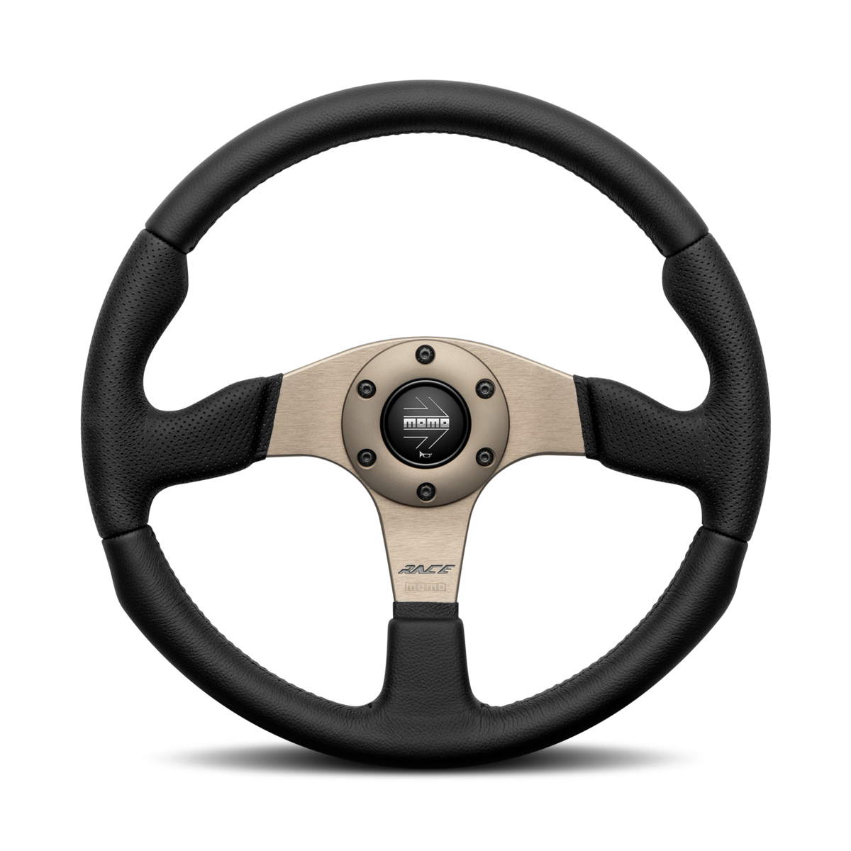 Steering Wheel – Race 2.0, 350 Diam, 42 Dish, Blk Leather, Anth Spokes - RCE35BK1B