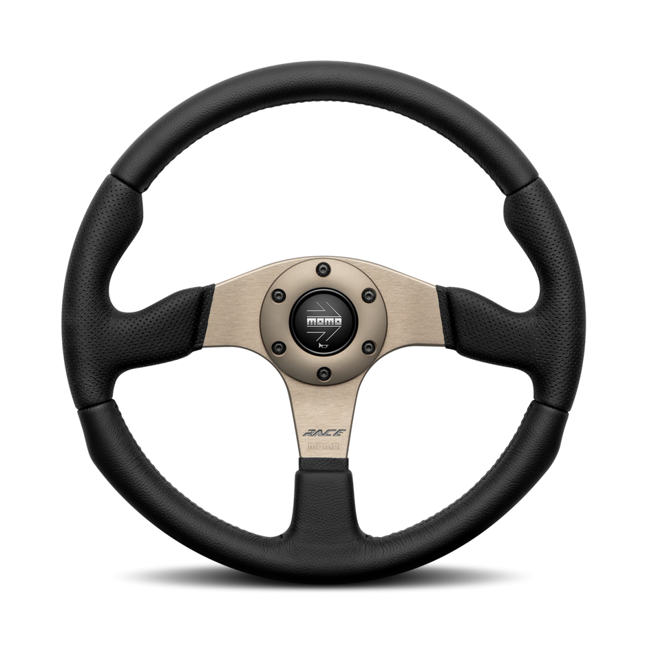 Steering Wheel – Race 2.0, 350 Diam, 42 Dish, Blk Leather, Anth Spokes - RCE35BK1B