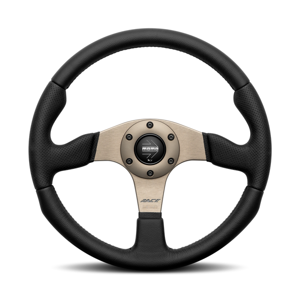 Steering Wheel – Race 2.0, 350 Diam, 42 Dish, Blk Leather, Anth Spokes - RCE35BK1B