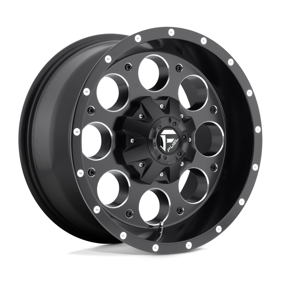 Fuel 1PC D525 Revolver 18x9 8x165.1 MT-BLK-MIL - D52518908245