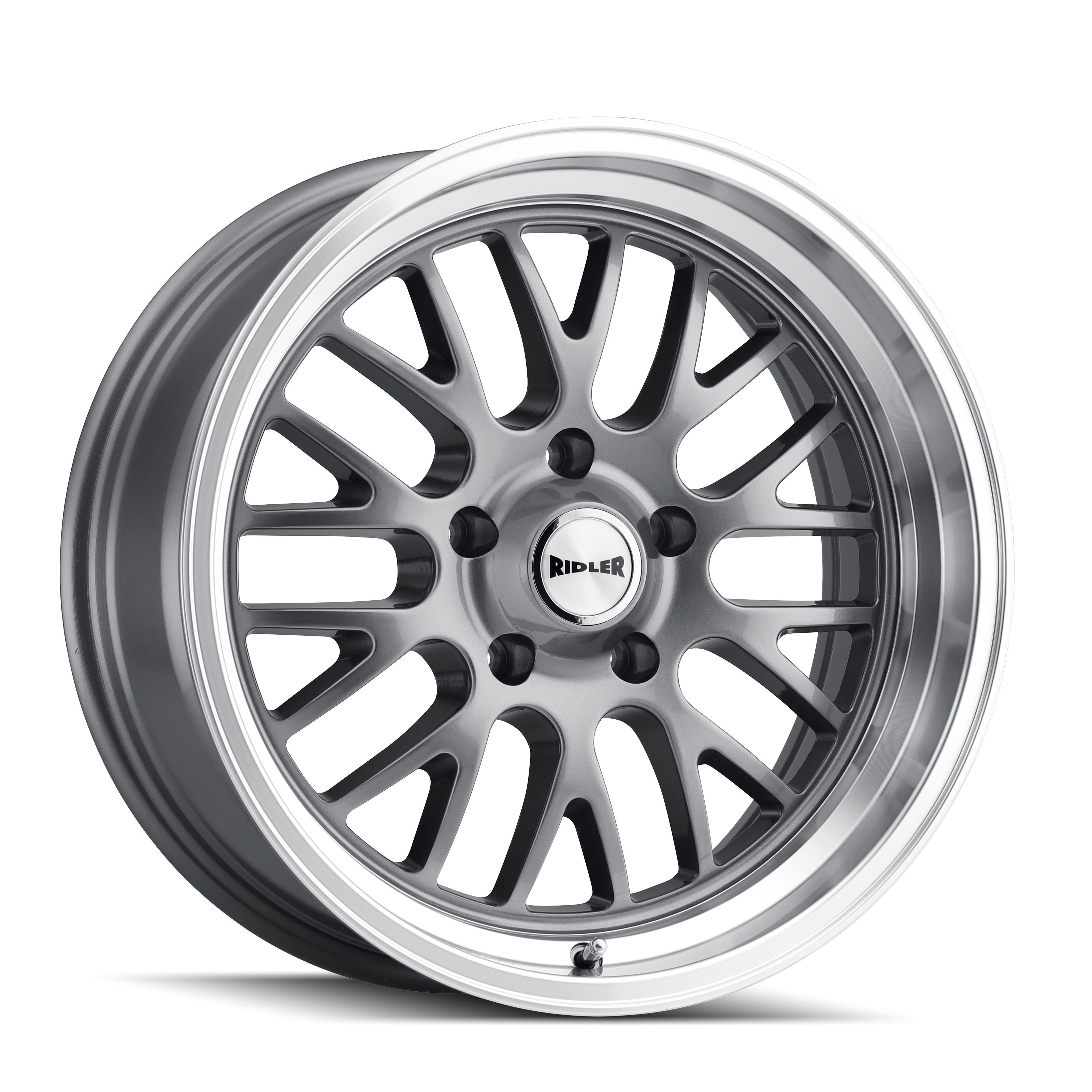 RIDLER TYPE 607 GREY W/MACHINED LIP 20X8.5 5-120.65 0MM 83.82MM