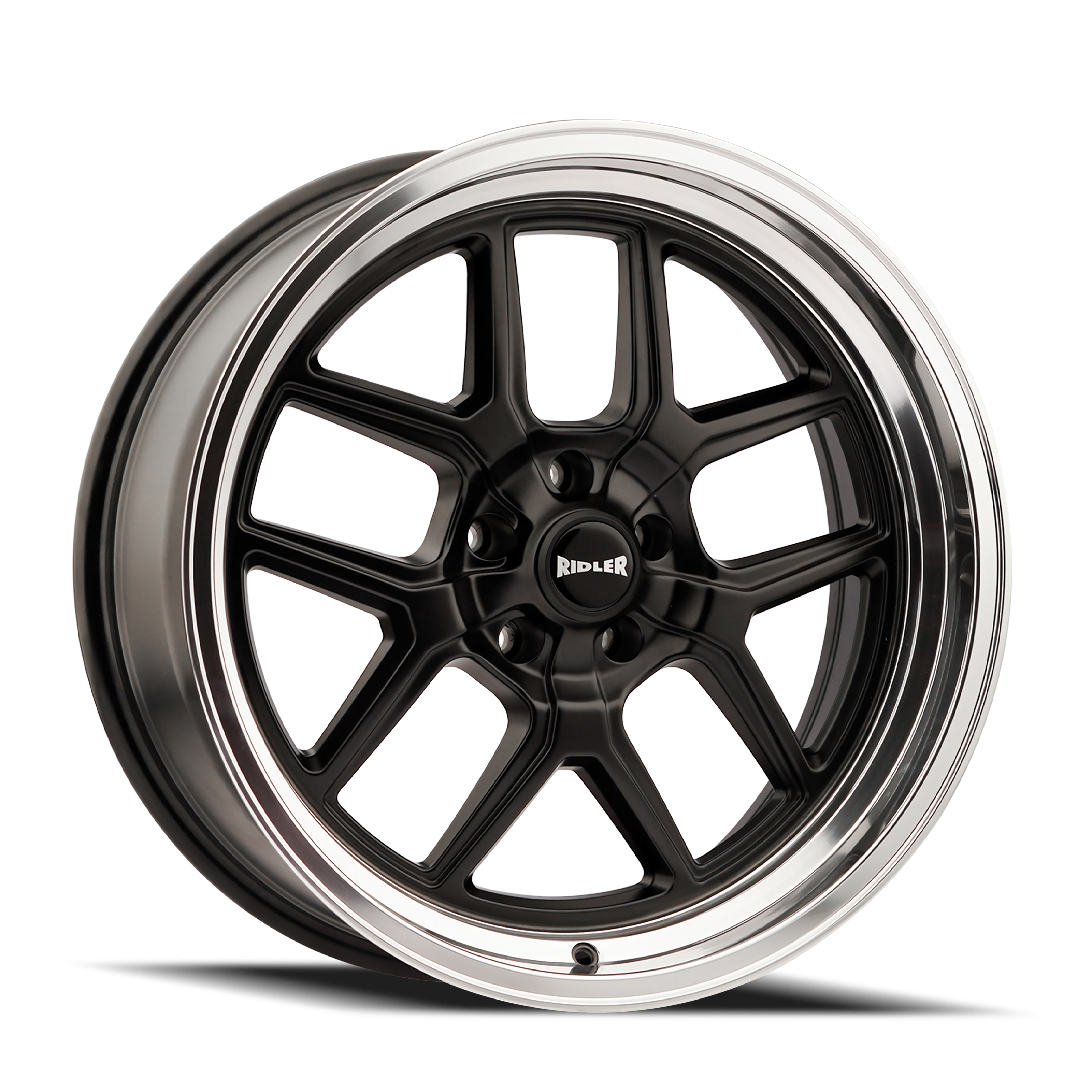 RIDLER 610 610 MATTE BLACK/POLISHED LIP 20X10 5-120.65 0MM 83.82MM