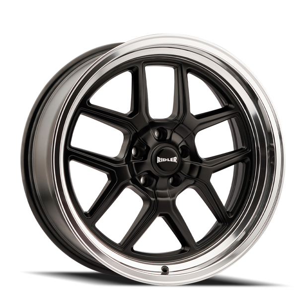 RIDLER 610 610 MATTE BLACK/POLISHED LIP 20X8.5 5-127 0MM 83.82MM