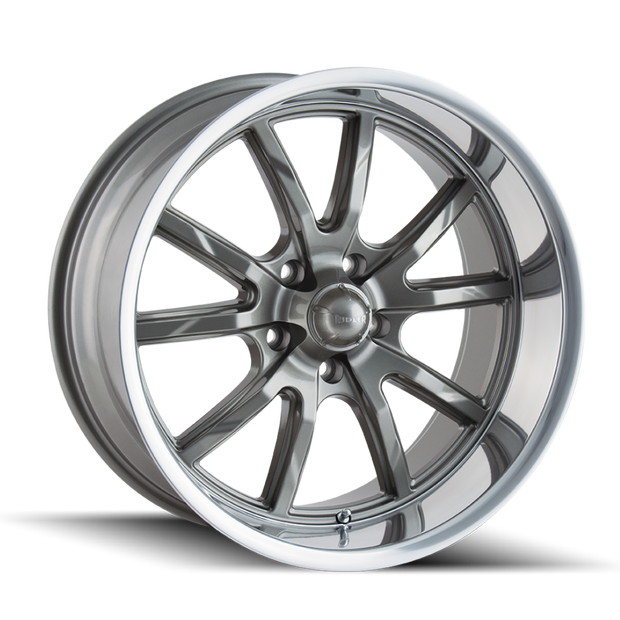 RIDLER TYPE 650 GREY/POLISHED LIP 20X8.5 5-127 0MM 83.82MM