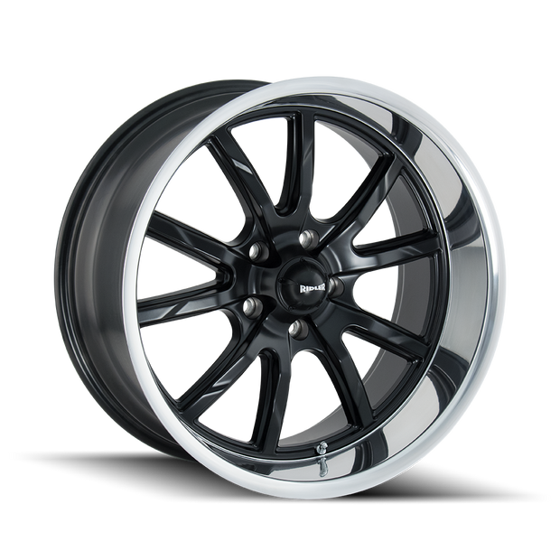 RIDLER TYPE 650 MATTE BLACK/POLISHED LIP 20X10 5-120.65 0MM 83.82MM