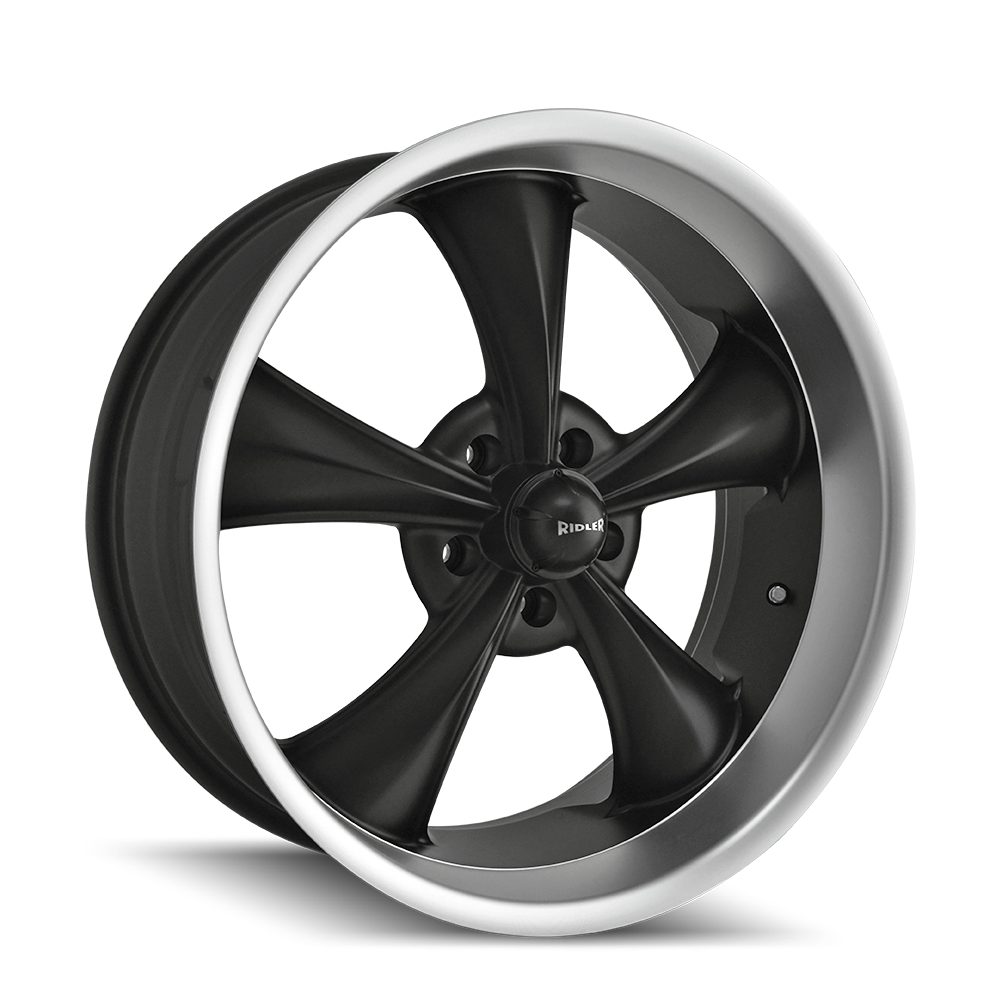 RIDLER TYPE 695 MATTE BLACK/MACHINED LIP 18X9.5 5-127 6MM 83.82MM