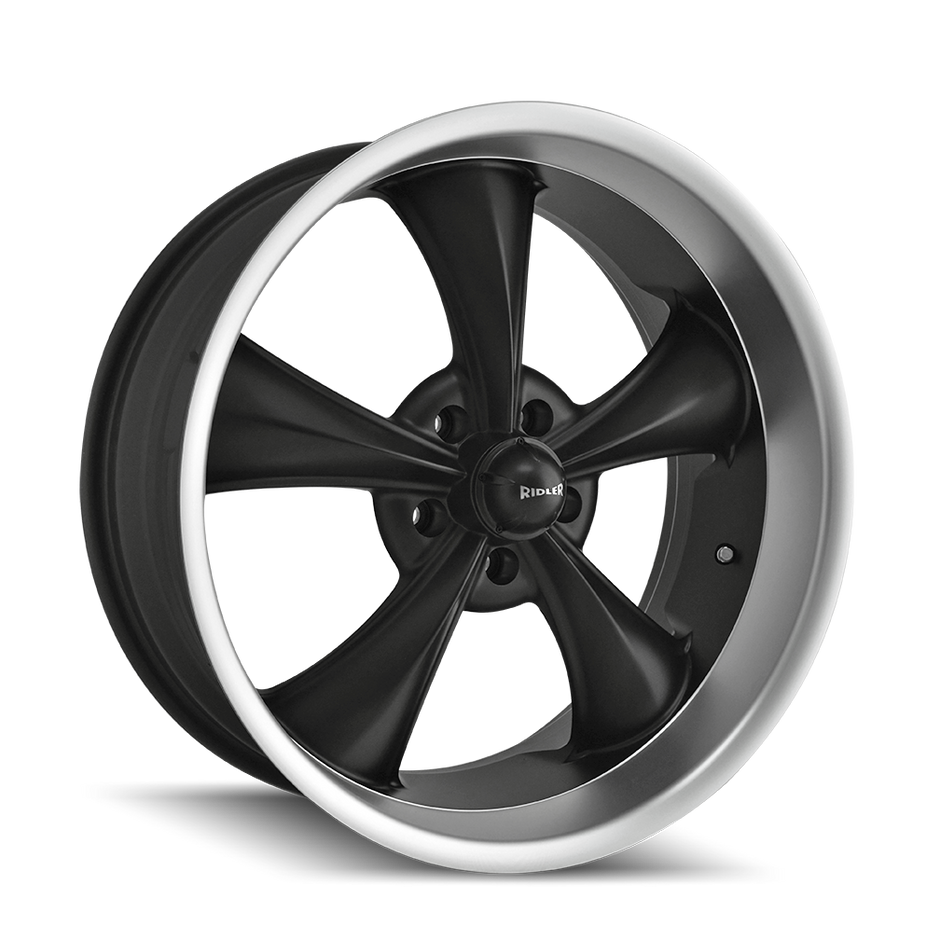 RIDLER TYPE 695 MATTE BLACK/MACHINED LIP 22X9 5-120.65 0MM 83.82MM