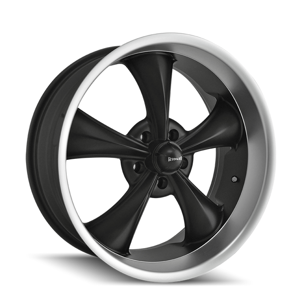 Ridler 695 Matte Black Machined 18x9.5 5-120.65 6mm 83.82mm - 695-8961MB