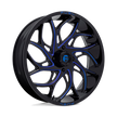 Fuel UTV D778 Runner UTV 24x7 4x137 G-BLK-MILL-BLU - D7782470A644