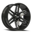 Vision Razor 20x10 5x127 -25mm Gloss Black Milled Spoke : 363-20073GBMS-25