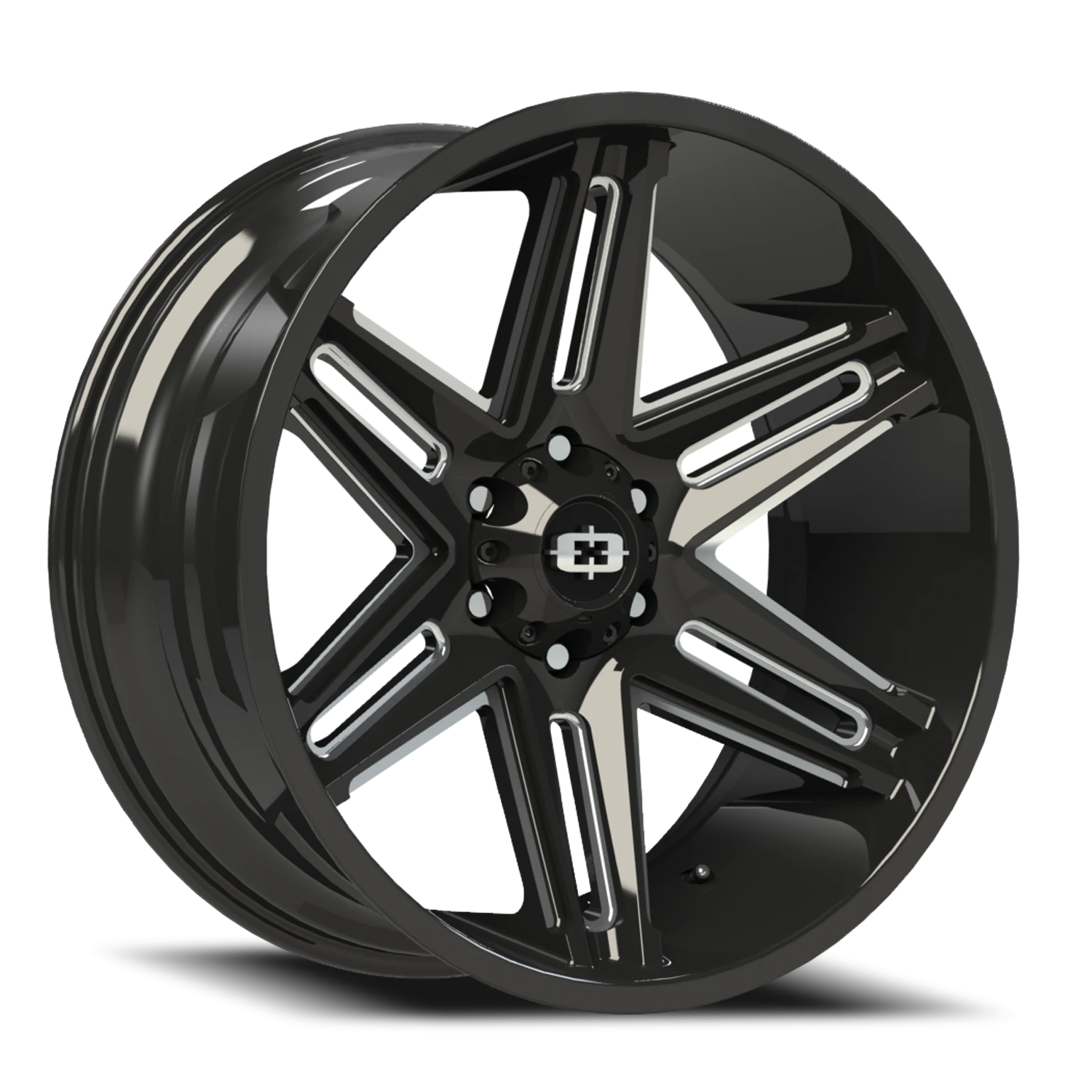 Vision Razor 22x12 6x139.7 -51mm Gloss Black Milled Spoke : 363-22283GBMS-51