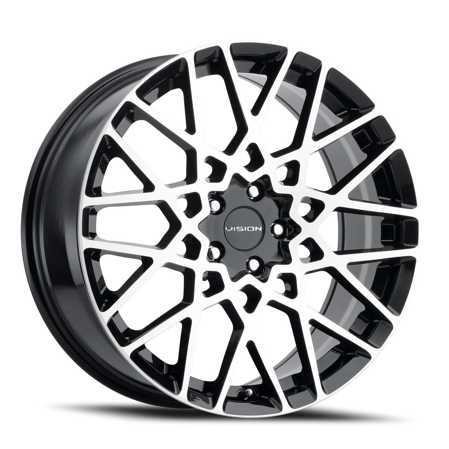Vision Recoil 17x8 5x108 38mm Gloss Black Machined Face : 474-7831GBMF38
