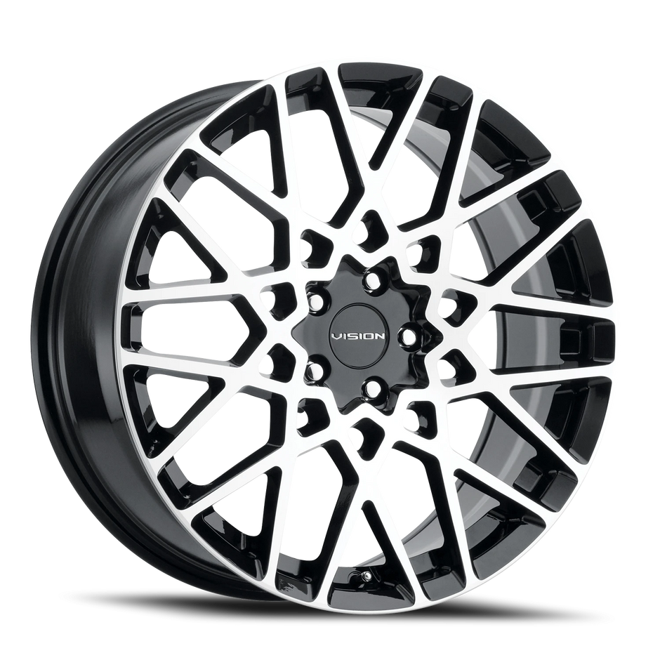 Vision Recoil 17x8 5x108 38mm Gloss Black Machined Face : 474-7831GBMF38