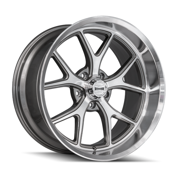 RIDLER 661 661 GLOSS GREY WITH DIAMOND CUT FACE AND LIP 18X9.5 5-114.3 0MM 83.82MM - 661-8965GGD