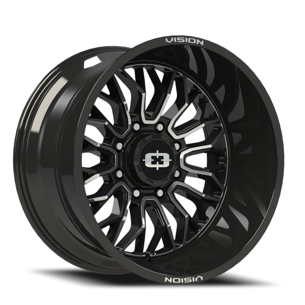 Vision Riot 20x10 8x170 -25mm Gloss Black Machined Face : 402-20070GBMF-25