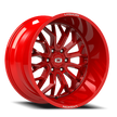 Vision Riot 22x10 6x139.7 -19mm Red Tint Milled Spoke : 402-22083RTMS-19
