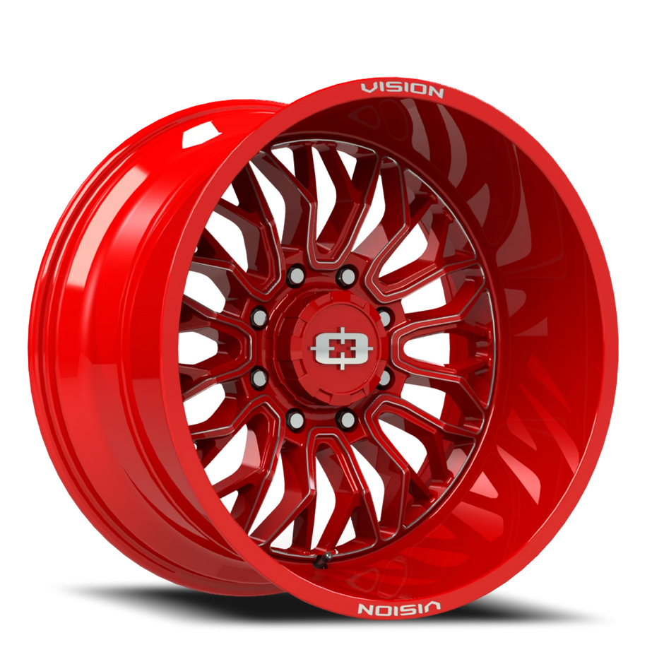 Vision Riot 20x9 8x170 12mm Red Tint Milled Spoke : 402-2970RTMS12
