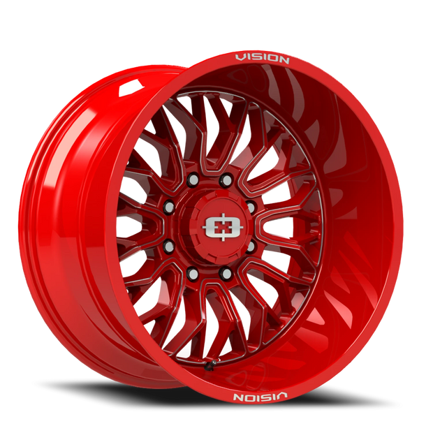 Vision Riot 20x9 8x180 12mm Red Tint Milled Spoke : 402-2987RTMS12