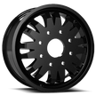 Vision Rival 20x8.25 8x170 109.8mm Satin Black (FITMENT '99 TO '04 FORD(STOCK AND LIFTED)) : 401H2870SBIRS