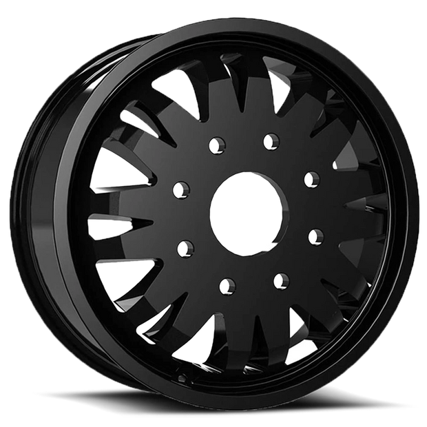 Vision Rival 20x8.25 8x165.1 109.8mm Satin Black (FITMENT '99 TO '10 GM(STOCK AND LIFTED)/REQS VW DUPLEX MAG LUGS AND WASHERS) : 401H2881SBIR116