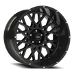 Vision Rocker 18x9 5x127 -12mm Gloss Black (Stainless Steel Button Head Lip Bolts) : 412-8973GB-12