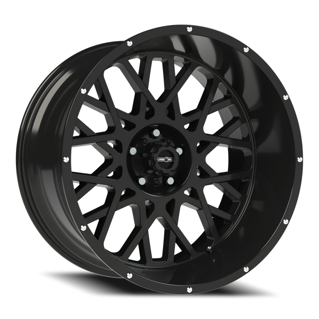 Vision Rocker 20x10 5x127 -25mm Gloss Black (Stainless Steel Button Head Lip Bolts) : 412-20073GB-25