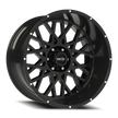 Vision Rocker 20x10 6x139.7 -25mm Gloss Black (Stainless Steel Button Head Lip Bolts) : 412-20083GB-25