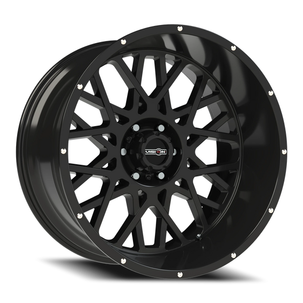 Vision Rocker 20x12 6x139.7 -51mm Gloss Black (Stainless Steel Button Head Lip Bolts) : 412-20283GB-51
