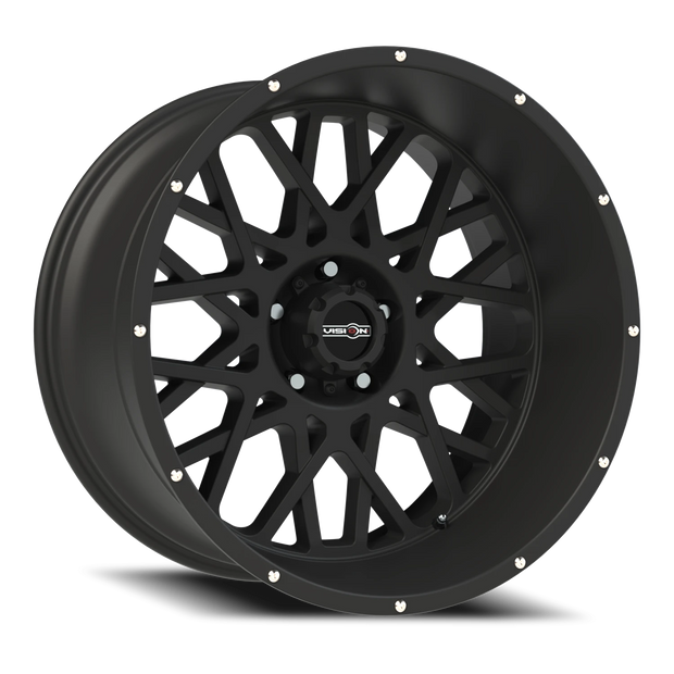 Vision Rocker 20x9 5x139.7 12mm Satin Black (w\Chrome Bolts) : 412-2985SB12