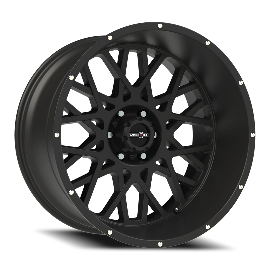 Vision Rocker 18x9 6x139.7 -12mm Satin Black (Chrome Bolts) : 412-8983SB-12