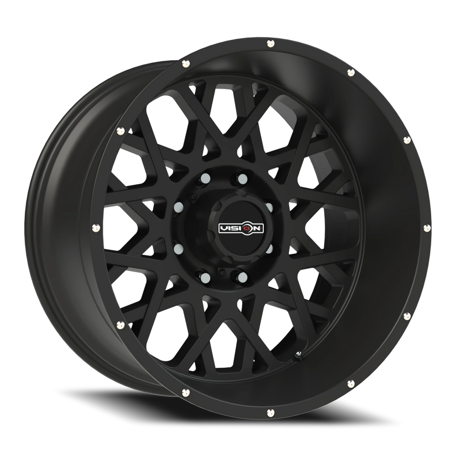Vision Rocker 18x9 8x165.1 12mm Satin Black (Chrome Bolts) : 412-8981SB12
