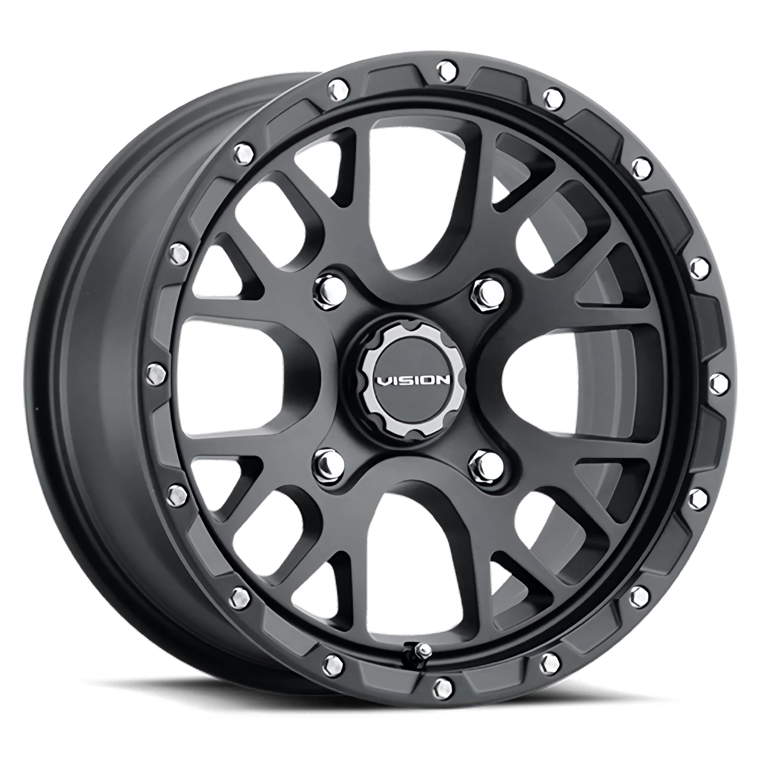 Vision Rocker 14x7 4x110 13mm Satin Black : 545-147110SB44