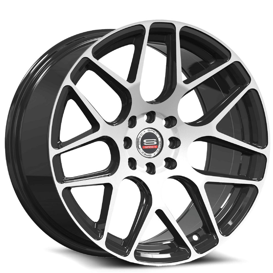 Spec-1 SP-47 17x8.5 4x100/4x114.3 ET 30 (Gloss Black & Machined) - SP471785930GBM
